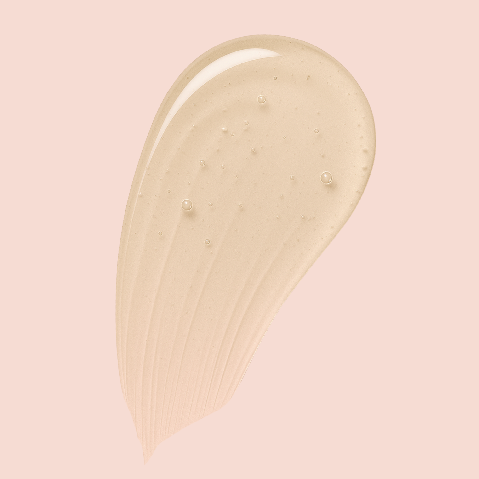 Beige gel  swatch on a pink background