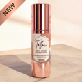Christian Beauty Co Tallow Skin-First Foundation in rose gold bottle on beige background