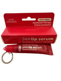 Luxe Organix 24h Lip Serum Panthenol Therapy Tinted Lip Essence with box and tube on white background