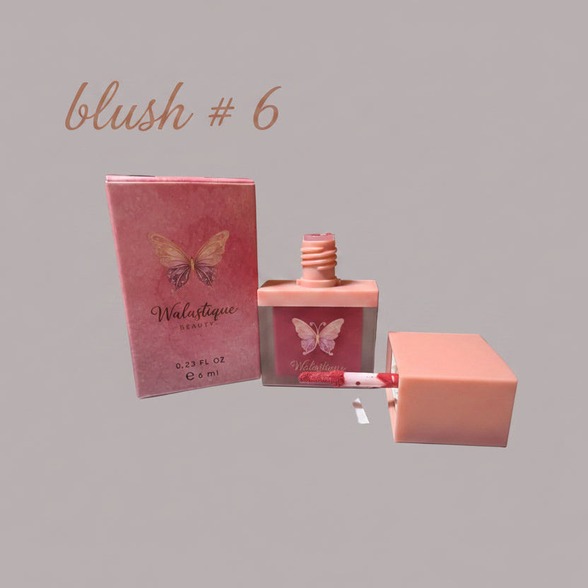 Walastique Beauty Liquid Blush on a grey background
