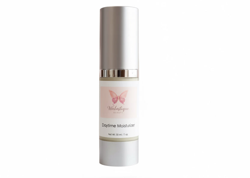 Walastique daytime moisturizer bottle on white background